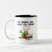 Mein Backen wird Sie dazu bringen, T - Shirt und G Zweifarbige Tasse (Links)