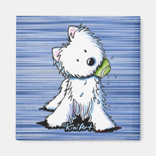 Mein Ball Meine Regeln Westie Magnet