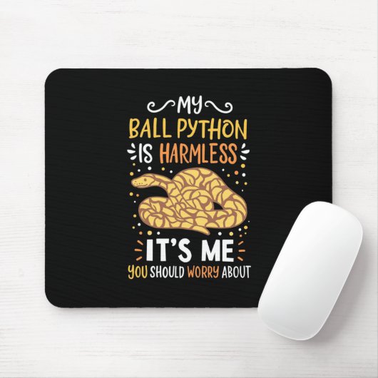 Mein Ball Python ist harmlos Mousepad (Mit Mouse)