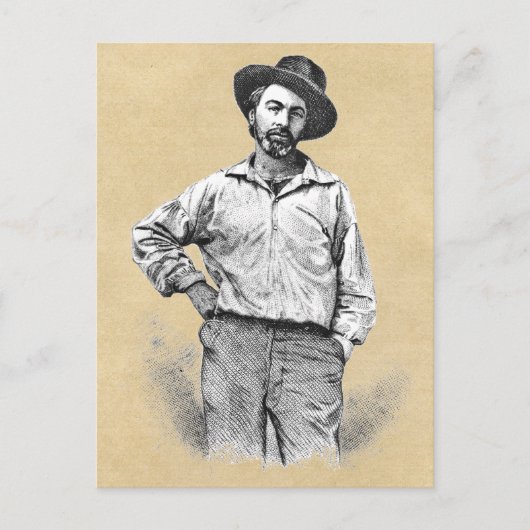 "Mein Barbaric Yawp" Walt Whitman Zitat Postkarte (Vorderseite)