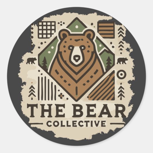 Mein Bärenkollektiv Runder Aufkleber (Vorderseite)