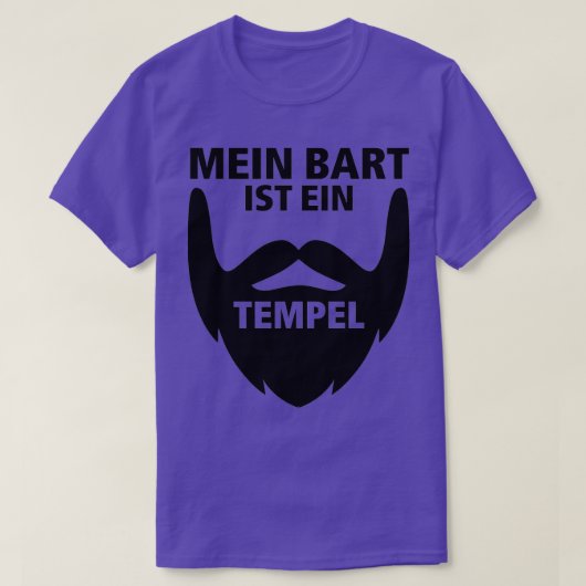 Mein Bart ist ein Tempelbart T-Shirt (Design vorne)