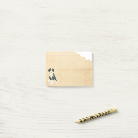 Mein bärtiger Collie aß meine Hausaufgaben Post-it Klebezettel (Auf Schreibtisch)