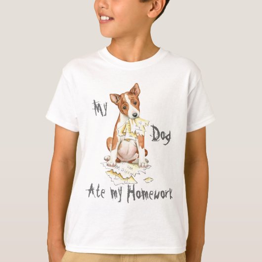 Mein Basenji aß meine Hausaufgaben T-Shirt (Vorderseite)