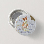 Mein Basenji Ate mein Lektionsplan Button (Vorne & Hinten)