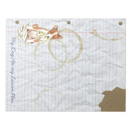 Mein Basenji Ate mein Lektionsplan Notizblock