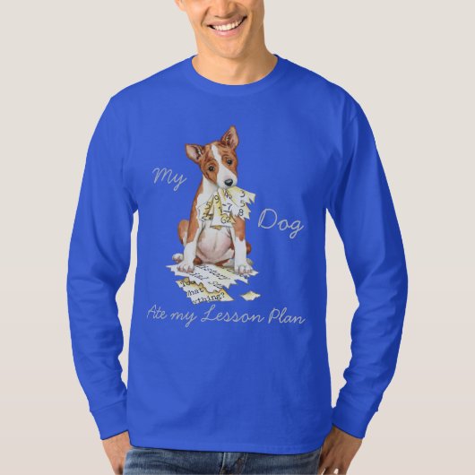 Mein Basenji Ate mein Lektionsplan T-Shirt (Vorderseite)