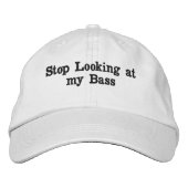 "Mein Bass-" gestickter Hut (Vorderseite)