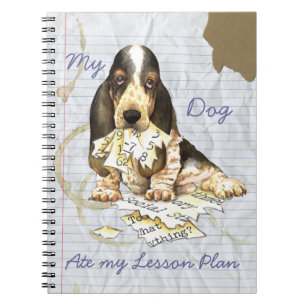 Mein Basset Ate My Lessingplan Notizblock