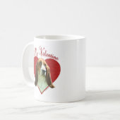 Mein Basset Hound Valentine Kaffeetasse (Vorderseite Links)