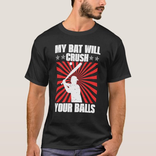 Mein Bat zerbricht den Baseballball für Männer T-Shirt (Vorderseite)