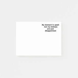 Mein Bauch ist bestürzt Post-it Klebezettel