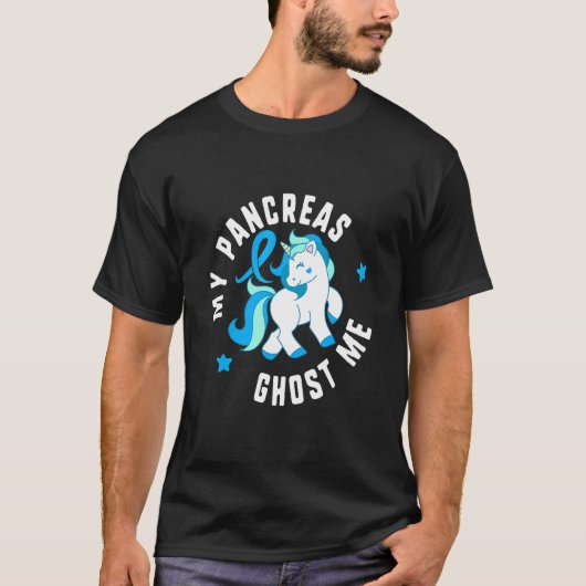Mein Bauchspeicheldrüse Ghost Me Diabetes T1 Bewus T-Shirt (Vorderseite)