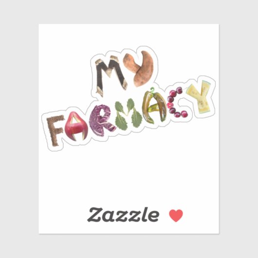 Mein Bauernhof - gesunde Lebensmittel Aufkleber (Blatt)