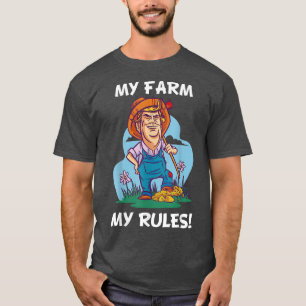 Mein Bauernhof Meine Regeln Parody-Bauer T-Shirt