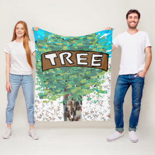 Mein Baum, fest und stark, umarmen Sie einen Baum Fleecedecke