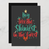 Mein Baum ist das sonnigste Weihnachtsfest im Wald Einladung (Vorne/Hinten)