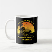 Mein Beach Partner Sunset Palm Labrador Retriever Kaffeetasse (Links)