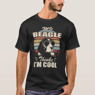 Mein Beagle denkt, ich bin Cool Vintag Retro Funny T-Shirt
