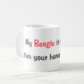 Mein Beagle ist intelligenter… Tasse (Vorderseite Links)