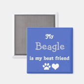 Mein Beagle ist mein bester Freund Magnet (Vorderseite/Rückseite)