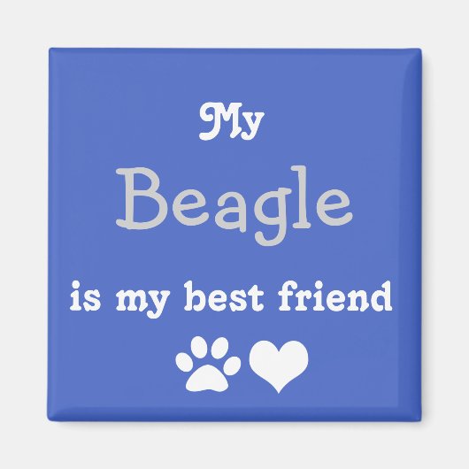 Mein Beagle ist mein bester Freund Magnet (Vorne)