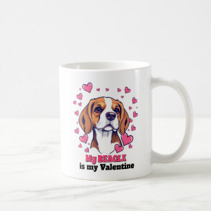 Mein Beagle ist mein Valentinhund Niedlich Funny Kaffeetasse