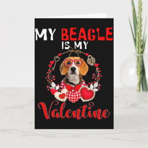 Mein Beagle ist mein Valentinstag Lustiger Hundebe Karte