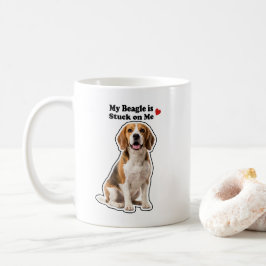 Mein Beagle klebt an mir Süßer Hundeliebhaber Kaffeetasse