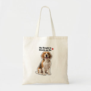 Mein Beagle klebt an mir Süßer Hundeliebhaber Tragetasche