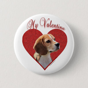 Mein Beagle Valentine Button