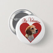 Mein Beagle Valentine Button (Vorne & Hinten)