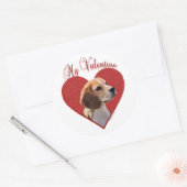 Mein Beagle Valentine Runder Aufkleber (Umschlag)