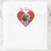 Mein Beagle Valentine Runder Aufkleber (Tasche)