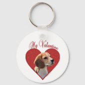Mein Beagle Valentine Schlüsselanhänger (Rückseite)