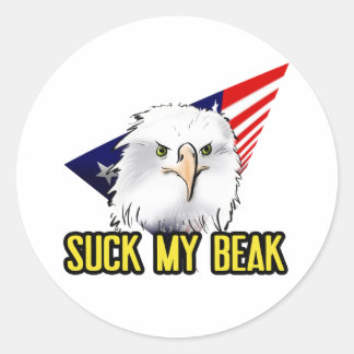 Mein Beak American Eagle Spaß sind zum Kotzen Runder Aufkleber