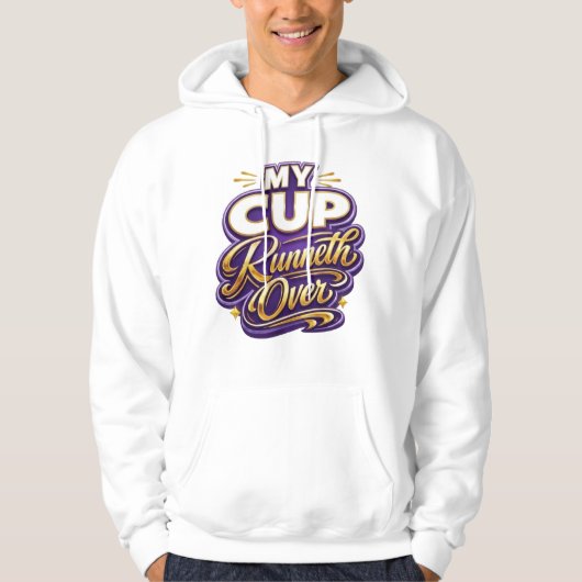 Mein Becher fließt über - Christlich Hoodie (Vorderseite)
