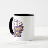 Mein Becher fließt über - Christlich Tasse (Vorderseite Links)