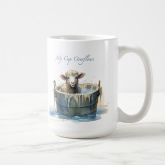 Mein Becher fließt über - Psalm 23 Kaffeetasse
