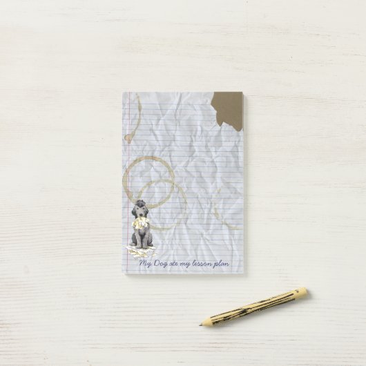 Mein Bedlington Ate My Lesson Plan Post-it Notes Klebezettel (Auf Schreibtisch)