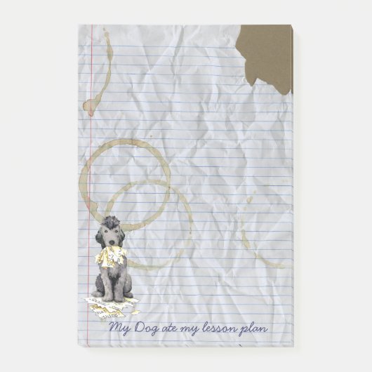 Mein Bedlington Ate My Lesson Plan Post-it Notes Klebezettel (Vorderseite)