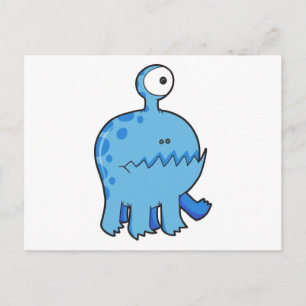 mein Begleiter Cyclomonster blau Postkarte