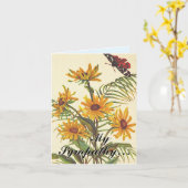 "Mein Beileid..." + Blume Beileidskarte Karte (Gelbe Blume)