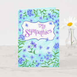 Mein Beileid – Sanfte Florale Trostgestaltung Aqua Karte