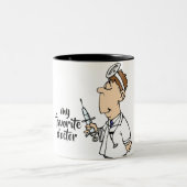 ***MEIN BELIEBTER ARZT*** ZweittonKAFFEE-TASSE Zweifarbige Tasse (Mittel)