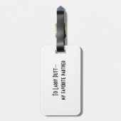 MEIN BELIEBTER PARTNER LUGGAGE TAG GEPÄCKANHÄNGER (Rückseite vertikal)