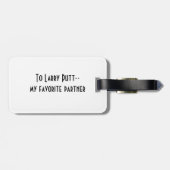 MEIN BELIEBTER PARTNER LUGGAGE TAG GEPÄCKANHÄNGER (Rückseite horizontal)