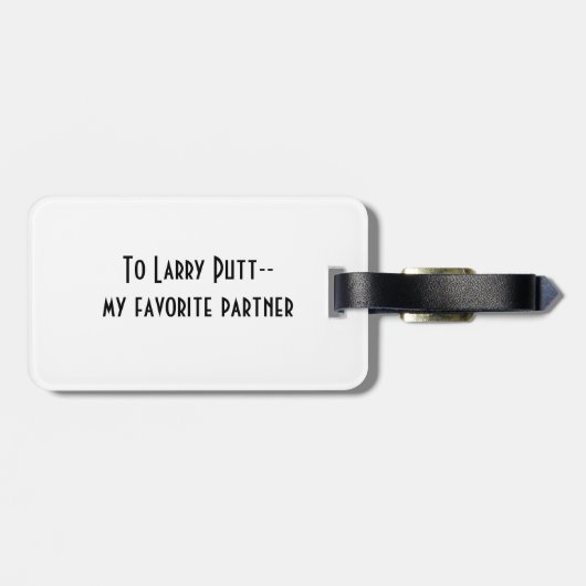 MEIN BELIEBTER PARTNER LUGGAGE TAG GEPÄCKANHÄNGER (Rückseite horizontal)