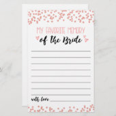 Mein beliebtes Memory Brautparty oder Hen Party (Vorne/Hinten)