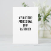 Mein Beruf? Beruflicher kack Dankeskarte (Stehend Vorderseite)